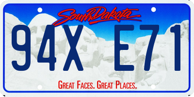 SD license plate 94XE71