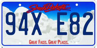 SD license plate 94XE82