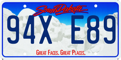 SD license plate 94XE89