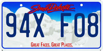 SD license plate 94XF08