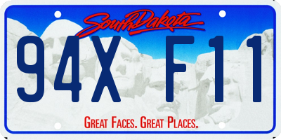 SD license plate 94XF11