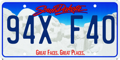 SD license plate 94XF40