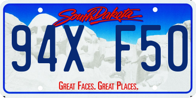 SD license plate 94XF50