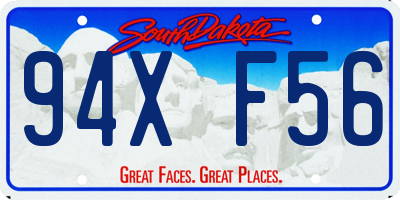 SD license plate 94XF56