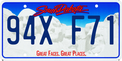 SD license plate 94XF71