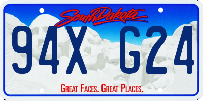 SD license plate 94XG24
