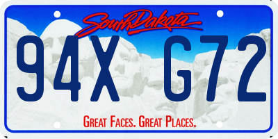 SD license plate 94XG72