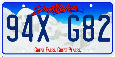 SD license plate 94XG82