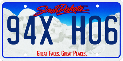SD license plate 94XH06