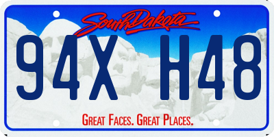 SD license plate 94XH48