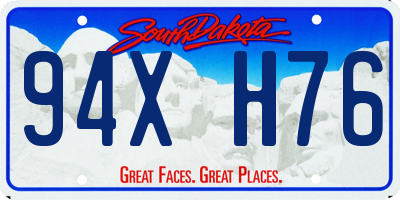 SD license plate 94XH76
