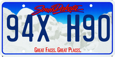 SD license plate 94XH90