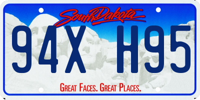 SD license plate 94XH95