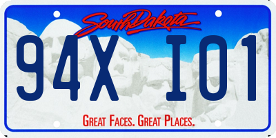 SD license plate 94XI01