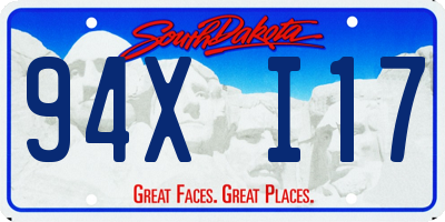 SD license plate 94XI17