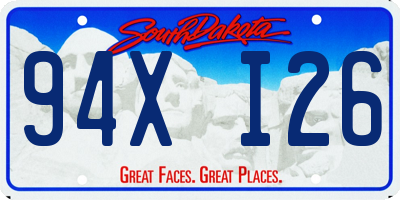 SD license plate 94XI26
