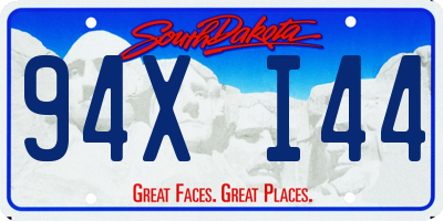 SD license plate 94XI44
