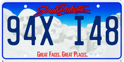 SD license plate 94XI48