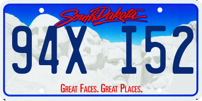 SD license plate 94XI52