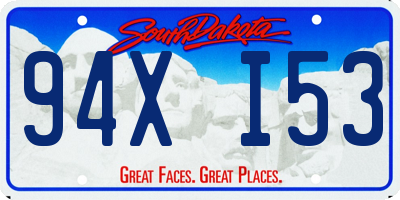 SD license plate 94XI53