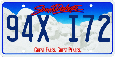 SD license plate 94XI72