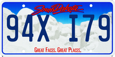 SD license plate 94XI79