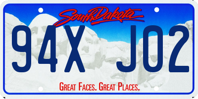 SD license plate 94XJ02