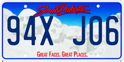 SD license plate 94XJ06