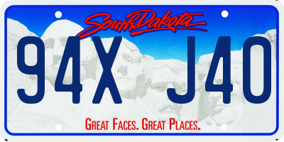 SD license plate 94XJ40
