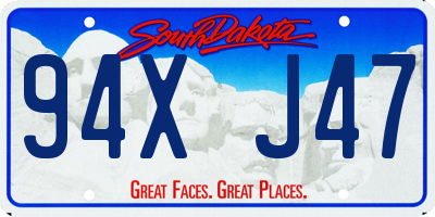 SD license plate 94XJ47