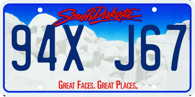SD license plate 94XJ67