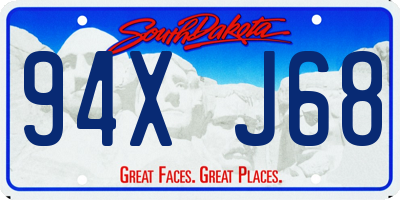 SD license plate 94XJ68