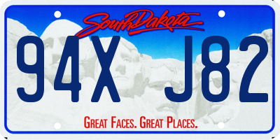 SD license plate 94XJ82