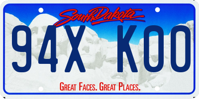 SD license plate 94XK00