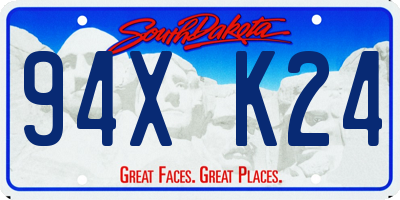 SD license plate 94XK24
