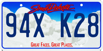 SD license plate 94XK28