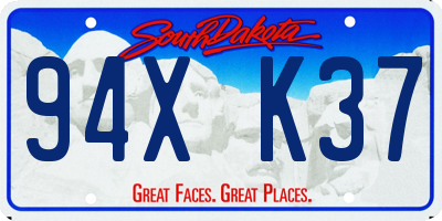 SD license plate 94XK37