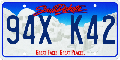 SD license plate 94XK42