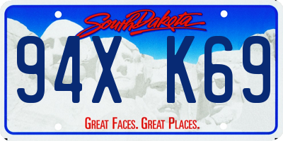 SD license plate 94XK69