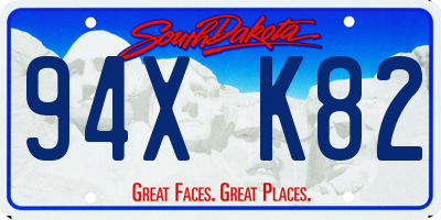 SD license plate 94XK82