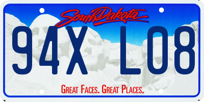 SD license plate 94XL08
