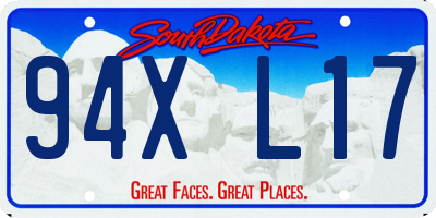 SD license plate 94XL17