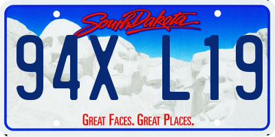SD license plate 94XL19