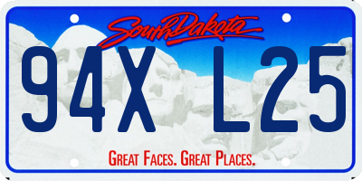 SD license plate 94XL25