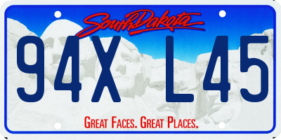 SD license plate 94XL45