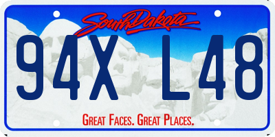 SD license plate 94XL48