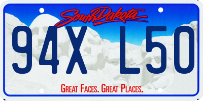SD license plate 94XL50
