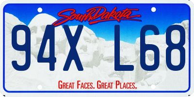 SD license plate 94XL68
