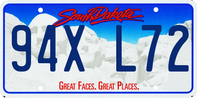 SD license plate 94XL72
