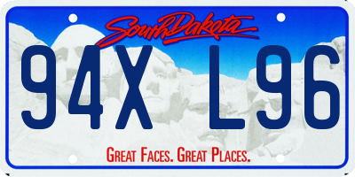 SD license plate 94XL96